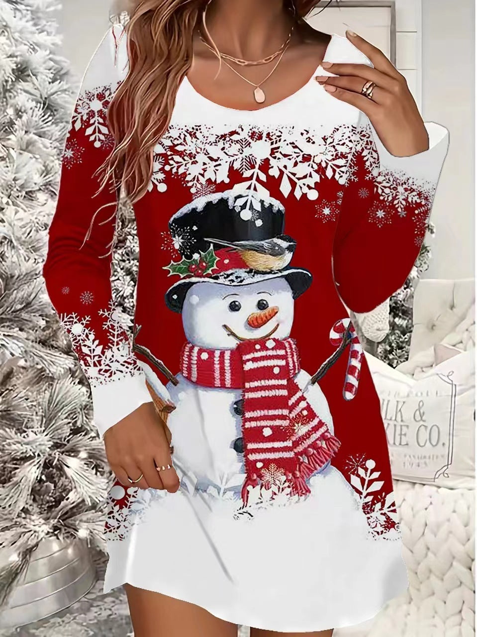 European And American Women's Clothing Christmas Leisure Dress - MerryHaus