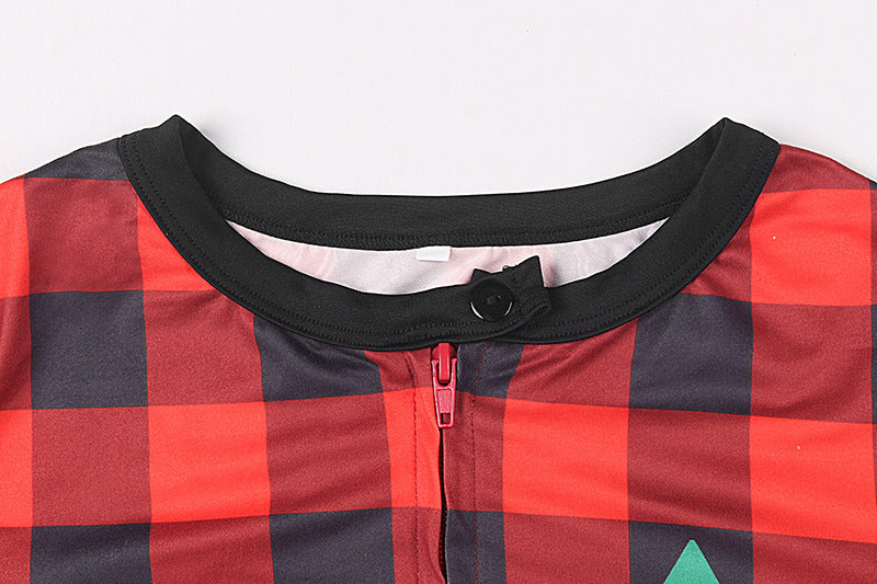 Plaid Printed Christmas Parent-child Homewear Clothes Pajamas