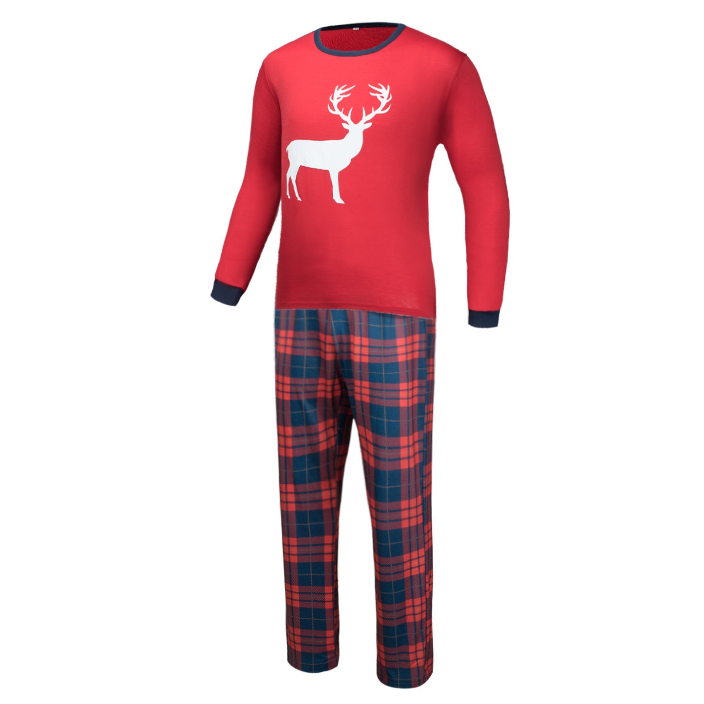 New Christmas Printed Household Clothes Plaid Elk Suit