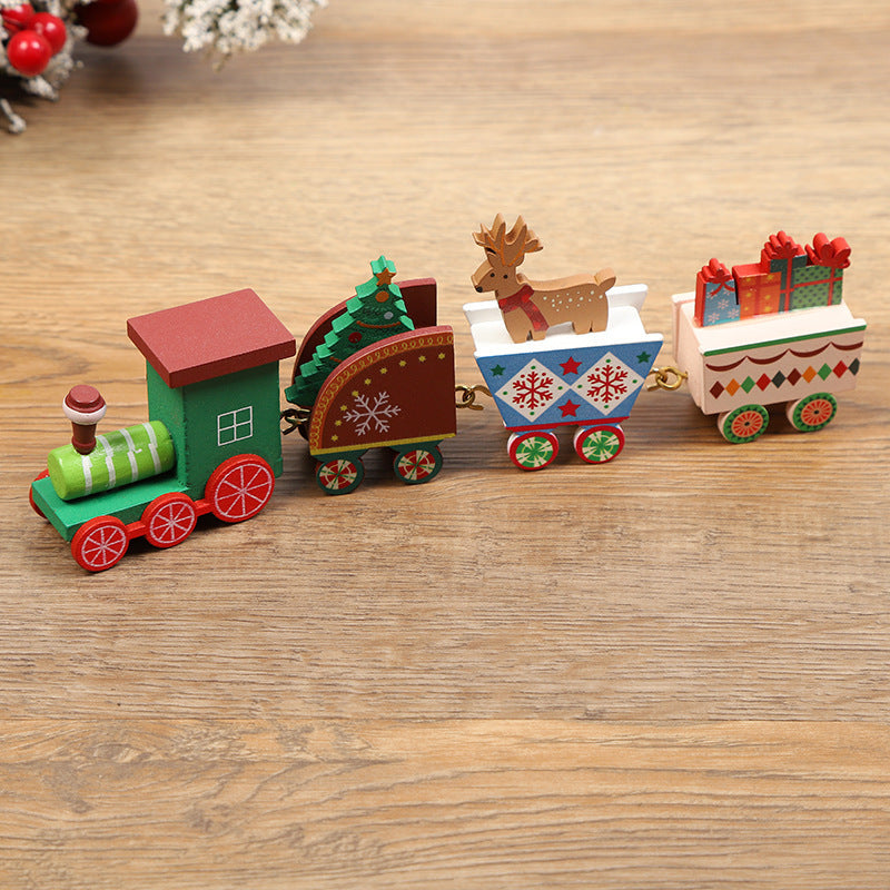 Christmas Decorations Christmas Wooden Trains Window Decorations Wooden Crafts - MerryHaus