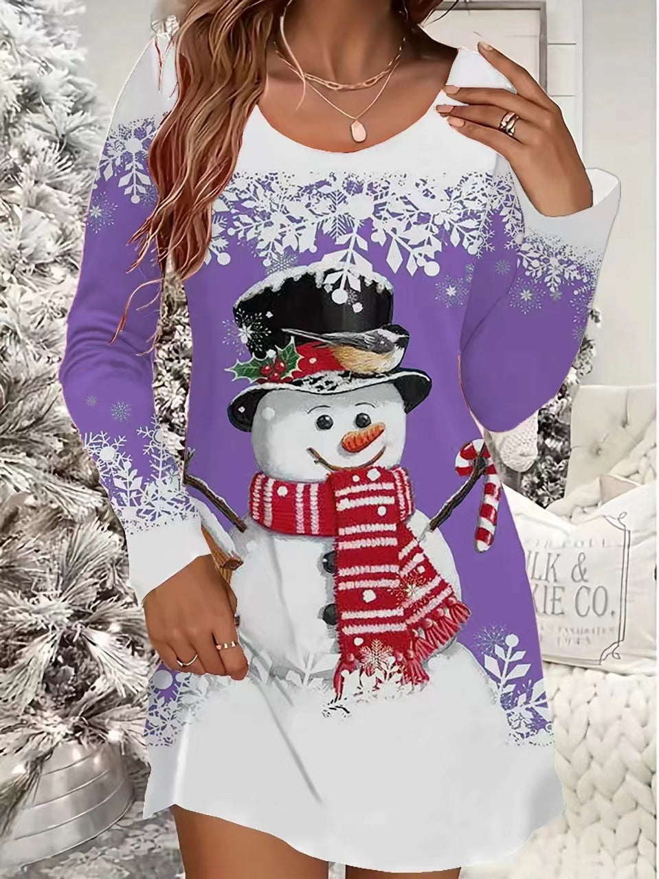 European And American Women's Clothing Christmas Leisure Dress - MerryHaus