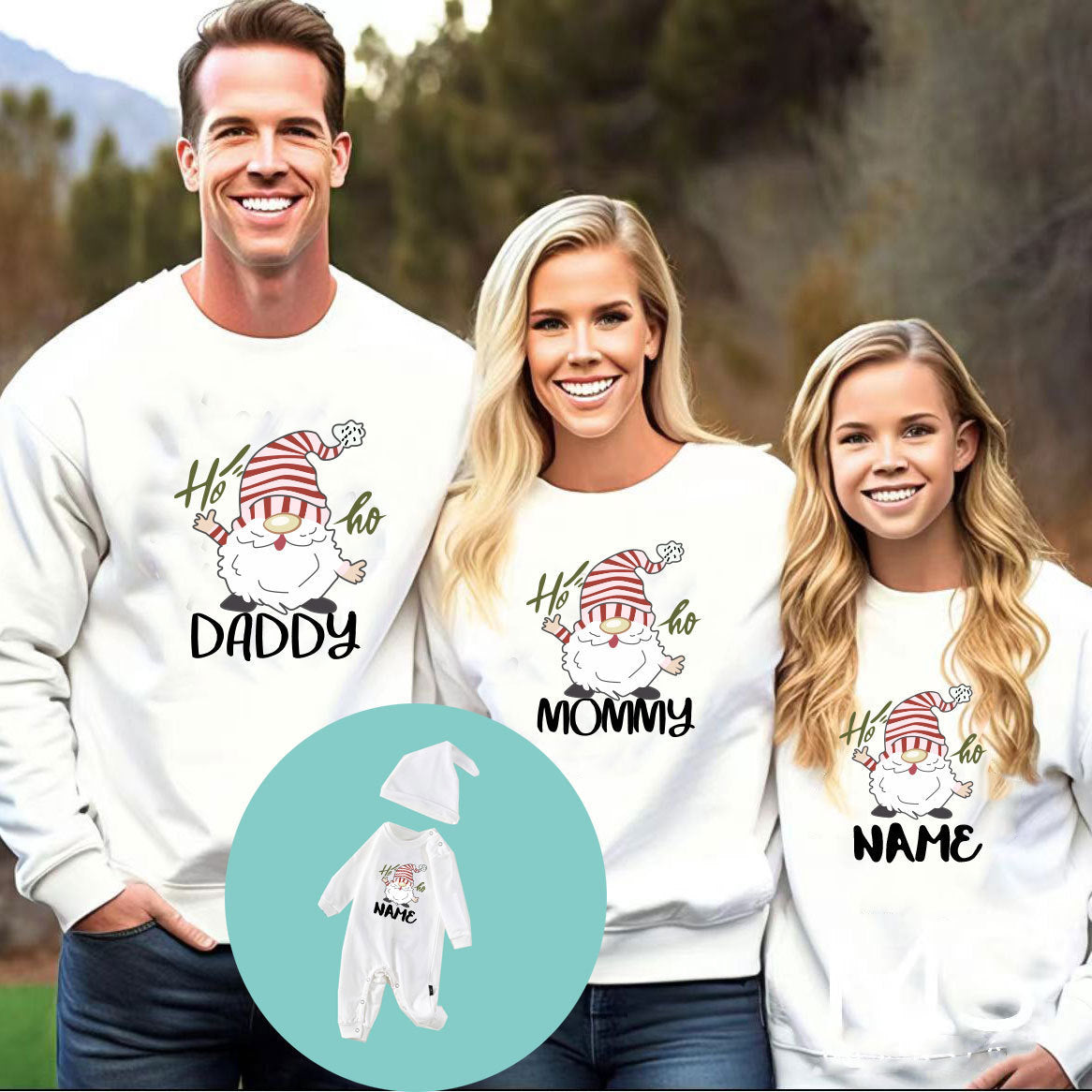 2024 Christmas New Fashion Parent-child Clothes Winter T-shirt