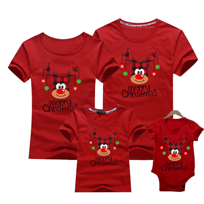 Christmas Family Look Mom And Me Clothes Kids T-shirt