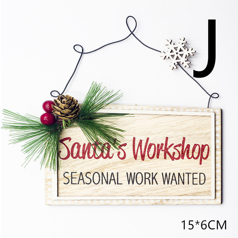 Christmas Decorations Wooden Pendant - MerryHaus
