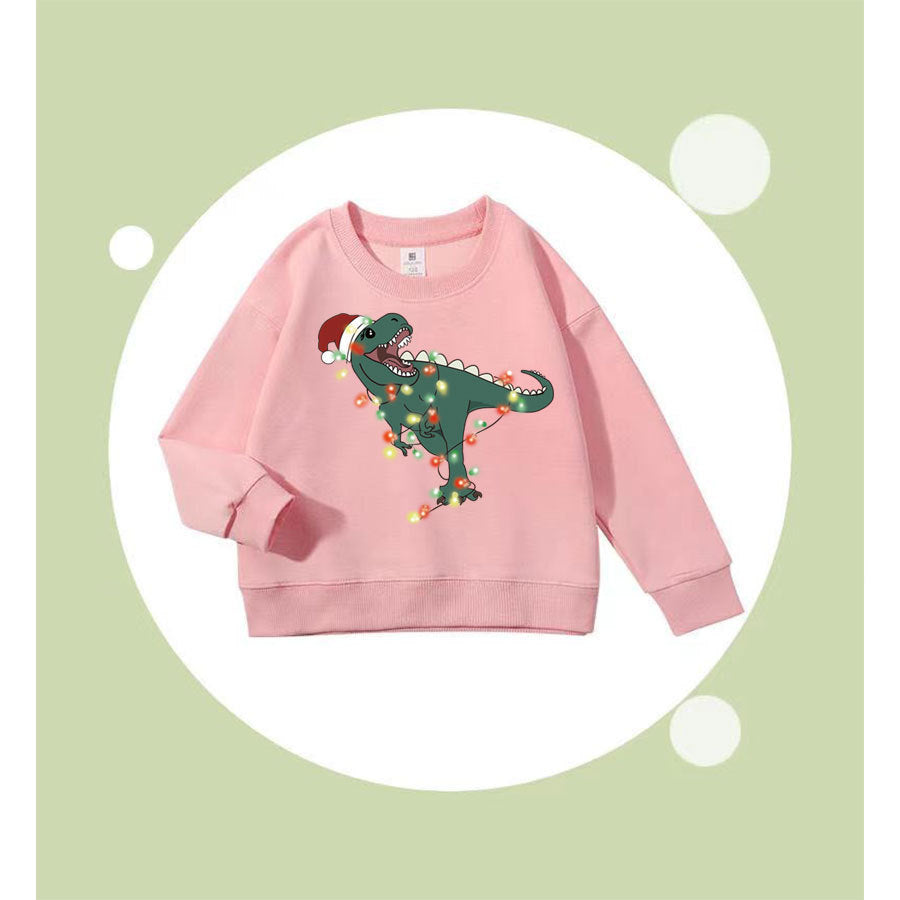 Children's Christmas Red Sweater Pure Cotton Autumn Clothes Western Style