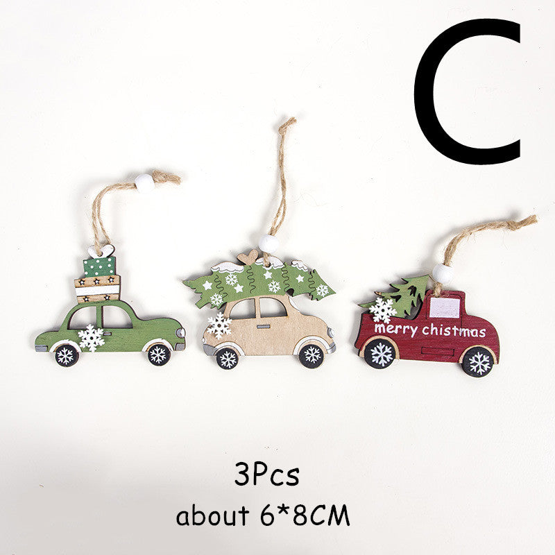 Christmas Decorations Wooden Pendant - MerryHaus