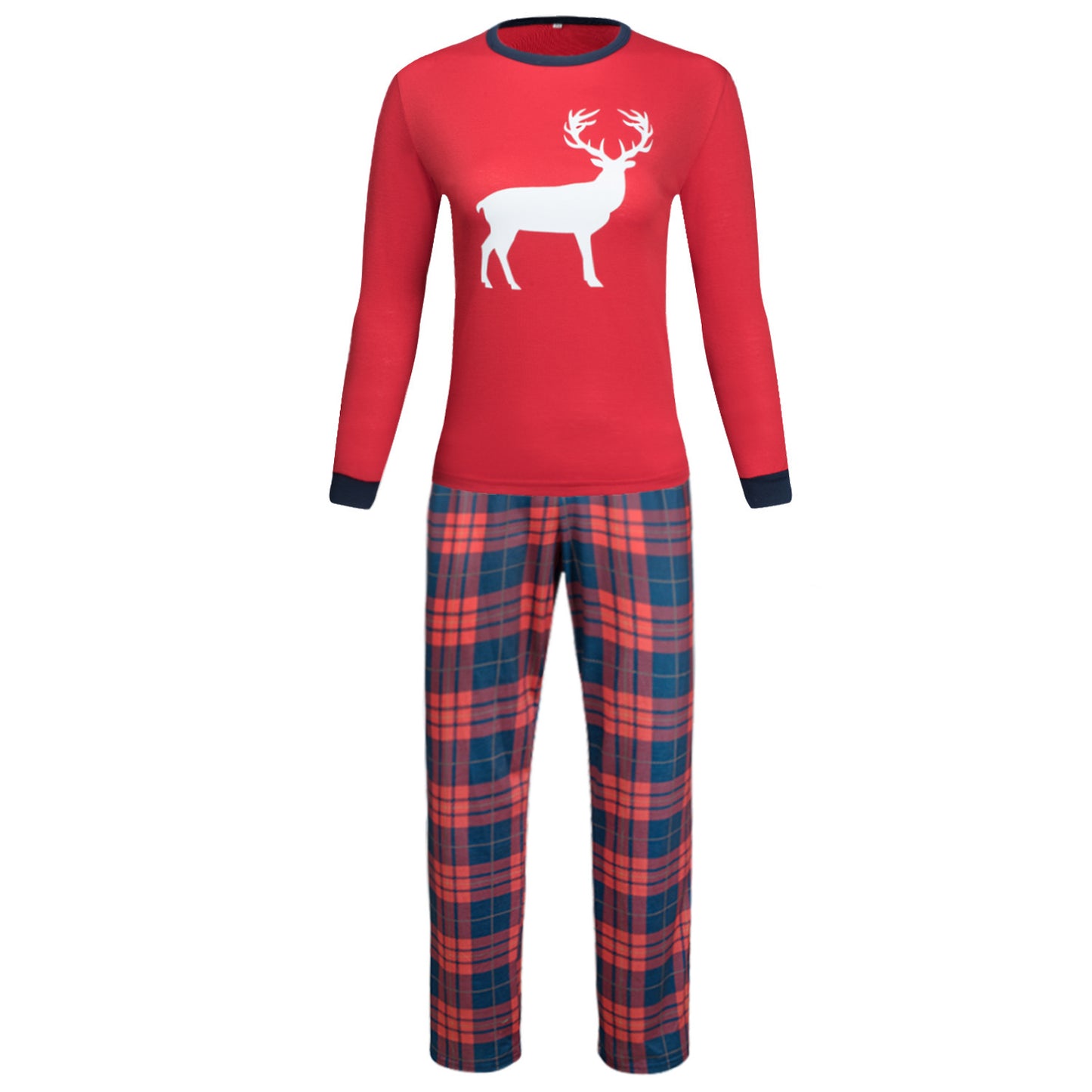 New Christmas Printed Household Clothes Plaid Elk Suit