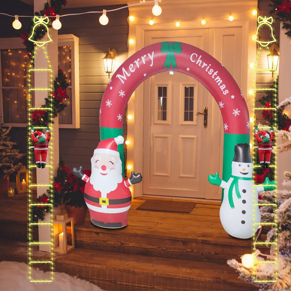 Christmas LED Ladder Lighting Chain Santa Claus Climbing Light