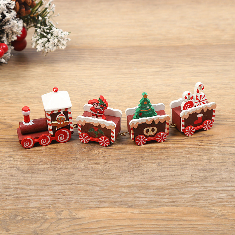 Christmas Decorations Christmas Wooden Trains Window Decorations Wooden Crafts - MerryHaus