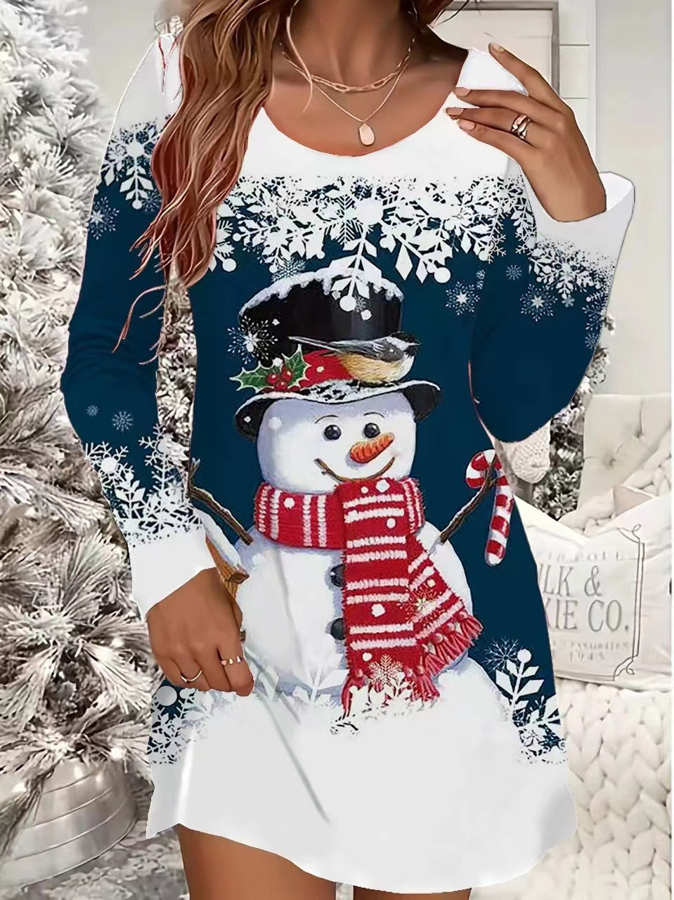 European And American Women's Clothing Christmas Leisure Dress - MerryHaus