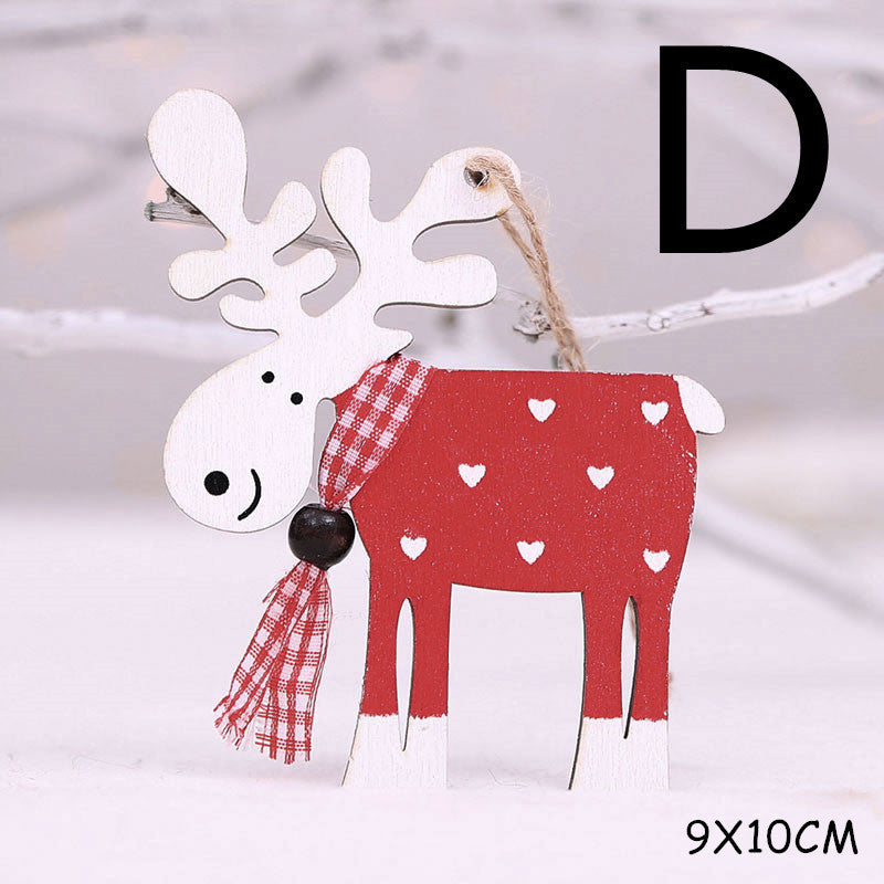 Christmas Decorations Wooden Pendant - MerryHaus