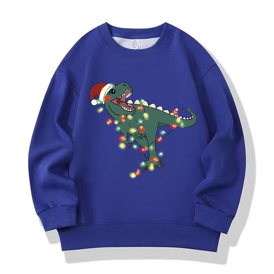Children's Christmas Red Sweater Pure Cotton Autumn Clothes Western Style