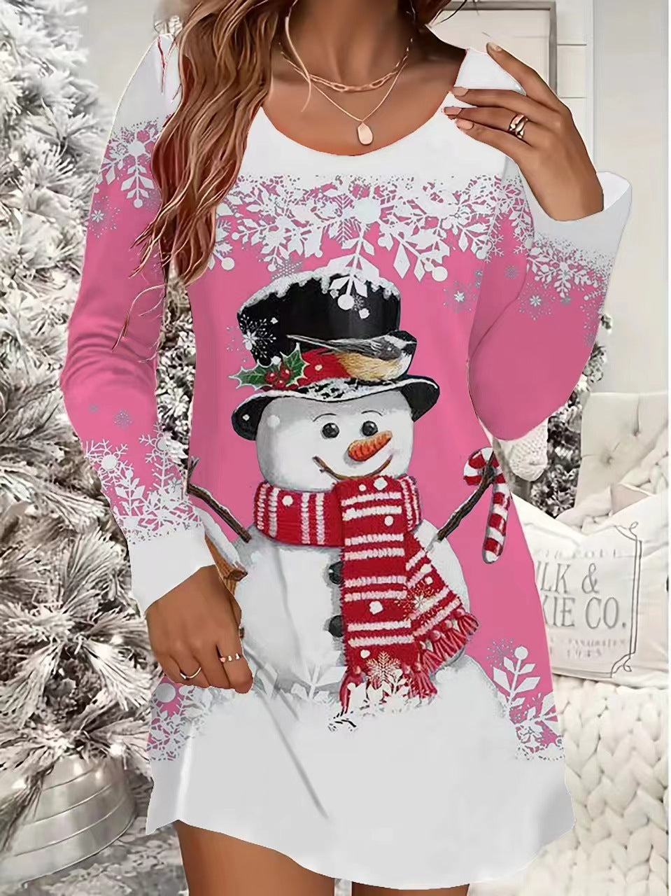 European And American Women's Clothing Christmas Leisure Dress - MerryHaus