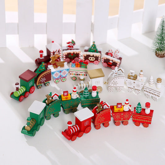 Wooden Christmas Train Christmas Decorations - MerryHaus