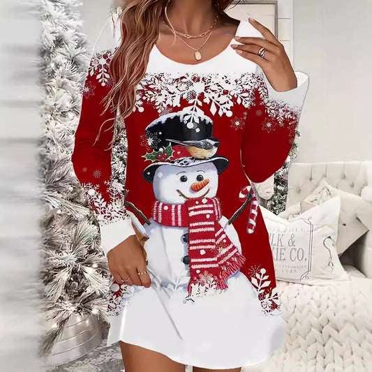European And American Women's Clothing Christmas Leisure Dress - MerryHaus