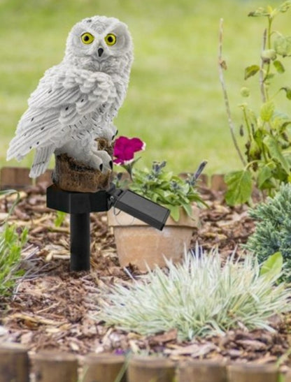 Solar Owl Garden Light Outdoor LED Lawn Lamp For Garden Decoration Waterproof Christmas Lights Outdoor Solar Lamp Post