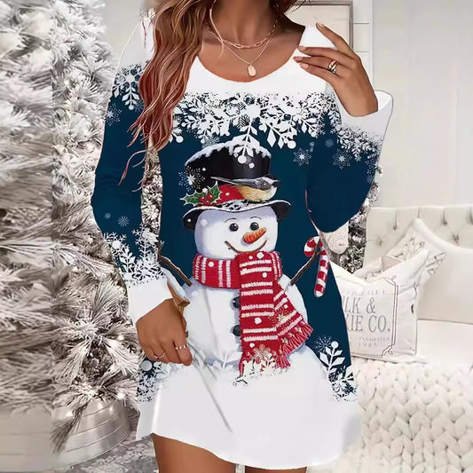 European And American Women's Clothing Christmas Leisure Dress - MerryHaus