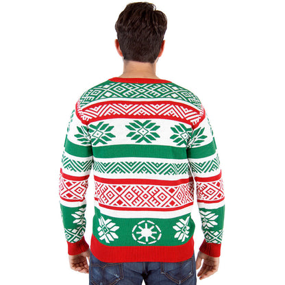 Santa Printed Christmas Clothes Women's Pullover Sweater Couple Wear