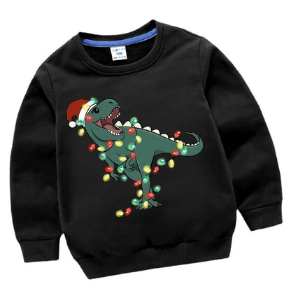 Children's Christmas Red Sweater Pure Cotton Autumn Clothes Western Style