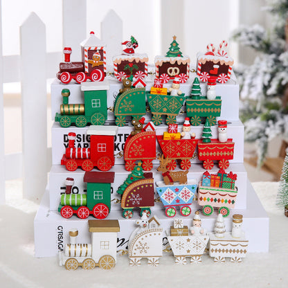 Wooden Christmas Train Christmas Decorations - MerryHaus