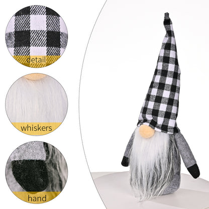 Christmas Decorations Christmas Plaid Hat Rudolf Doll