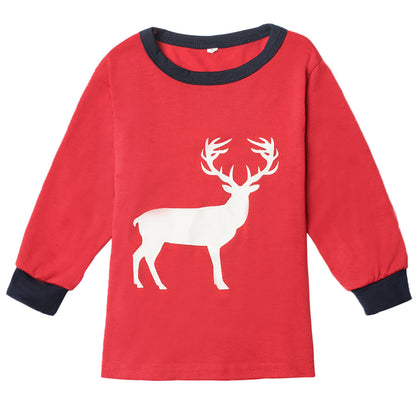 New Christmas Printed Household Clothes Plaid Elk Suit