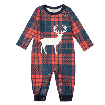 New Christmas Printed Household Clothes Plaid Elk Suit