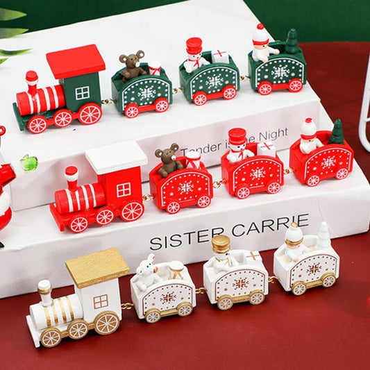Wooden Christmas Train Christmas Decorations - MerryHaus