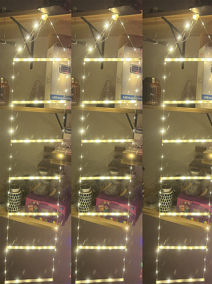 Christmas LED Ladder Lighting Chain Santa Claus Climbing Light