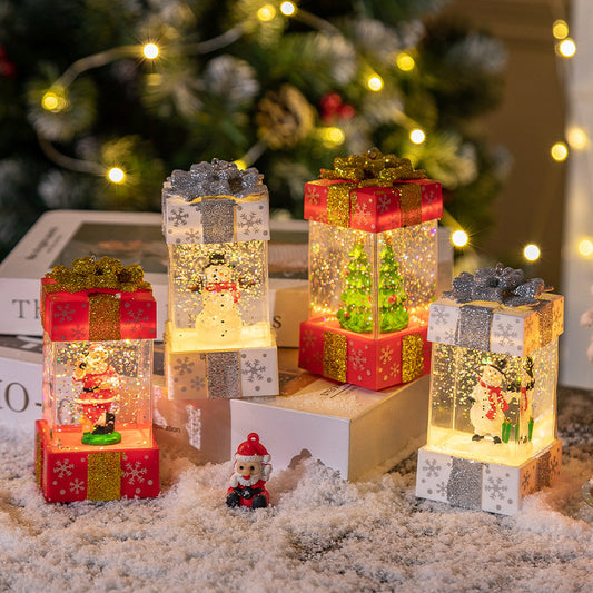 Christmas Decorations Crystal Ball Christmas Gift Box Lights - MerryHaus