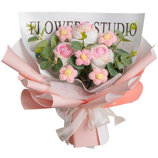 Teacher's Day Rose Hand-woven Bouquet Finished Gifts For Girlfriend Preserved Fresh Flower Dried Flowers - MerryHaus
