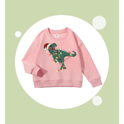 Children's Christmas Red Sweater Pure Cotton Autumn Clothes Western Style